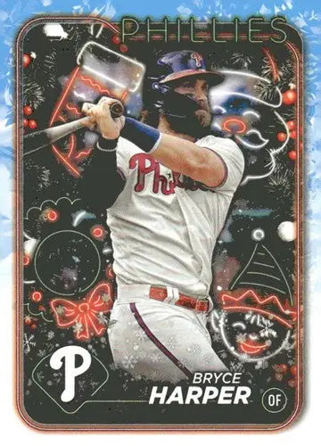 2024 Topps Holiday #H179 Bryce Harper NM-MT Phillies - Baseball Card Single