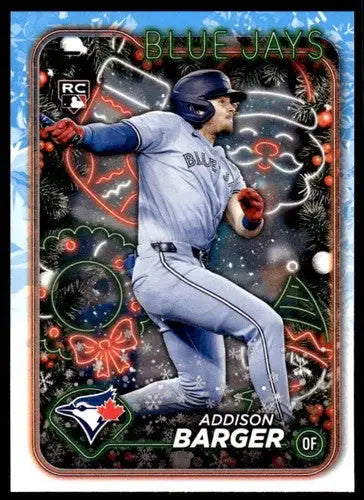 Original gloss 2024 Topps Holiday H181 Addison Barger rookie baseball card