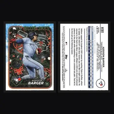 2024 Topps Holiday #H181 Addison Barger Toronto Blue Jays RC - Baseball Card Single
