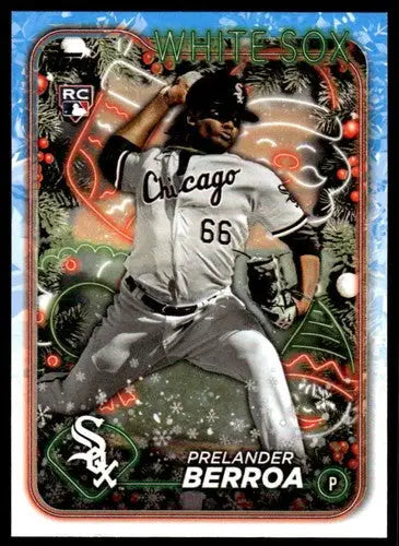 2024 Topps Holiday H182 Prelander Berroa baseball card with original gloss NM-MT Rookie