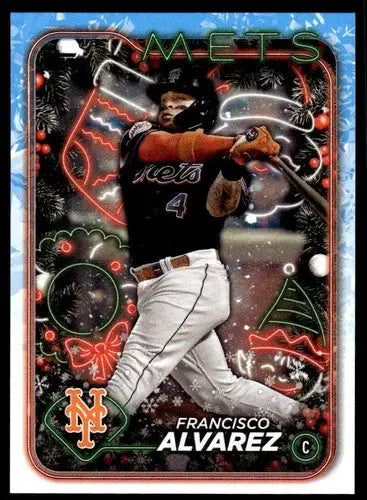 2024 Topps Holiday #H184 Francisco Alvarez NM-MT Mets - Baseball Card Single