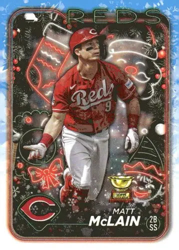 2024 Topps Holiday #H185 Matt McLain NM-MT Reds - Baseball Card Single