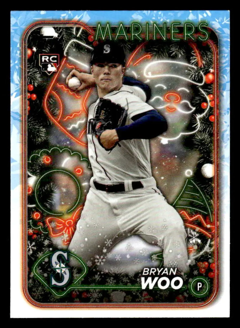 2024 Topps Holiday #H193 Bryan Woo - Baseball Card Single