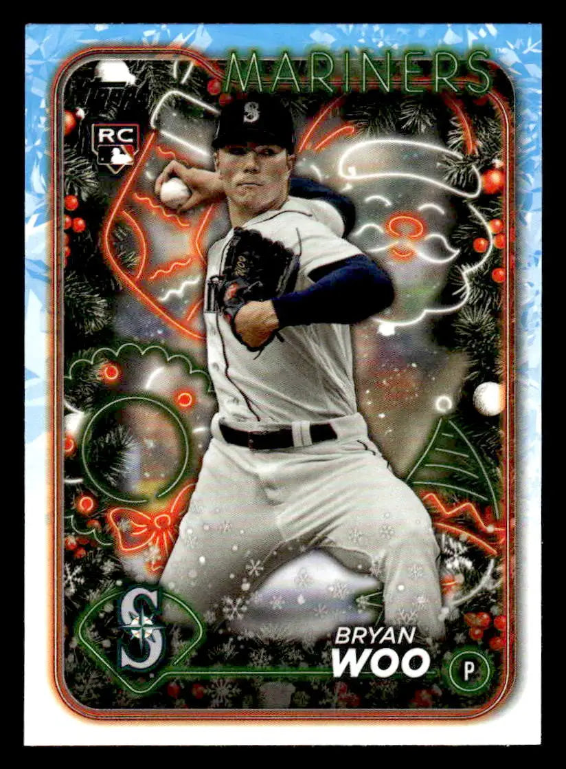 2024 Topps Holiday #H193 Bryan Woo - Baseball Card Single