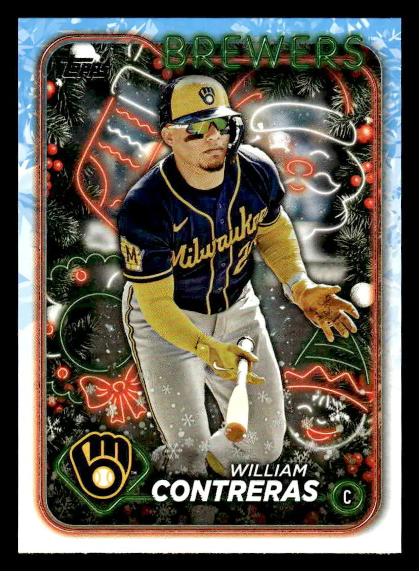 2024 Topps Holiday #H22 William Contreras - Baseball Card Single