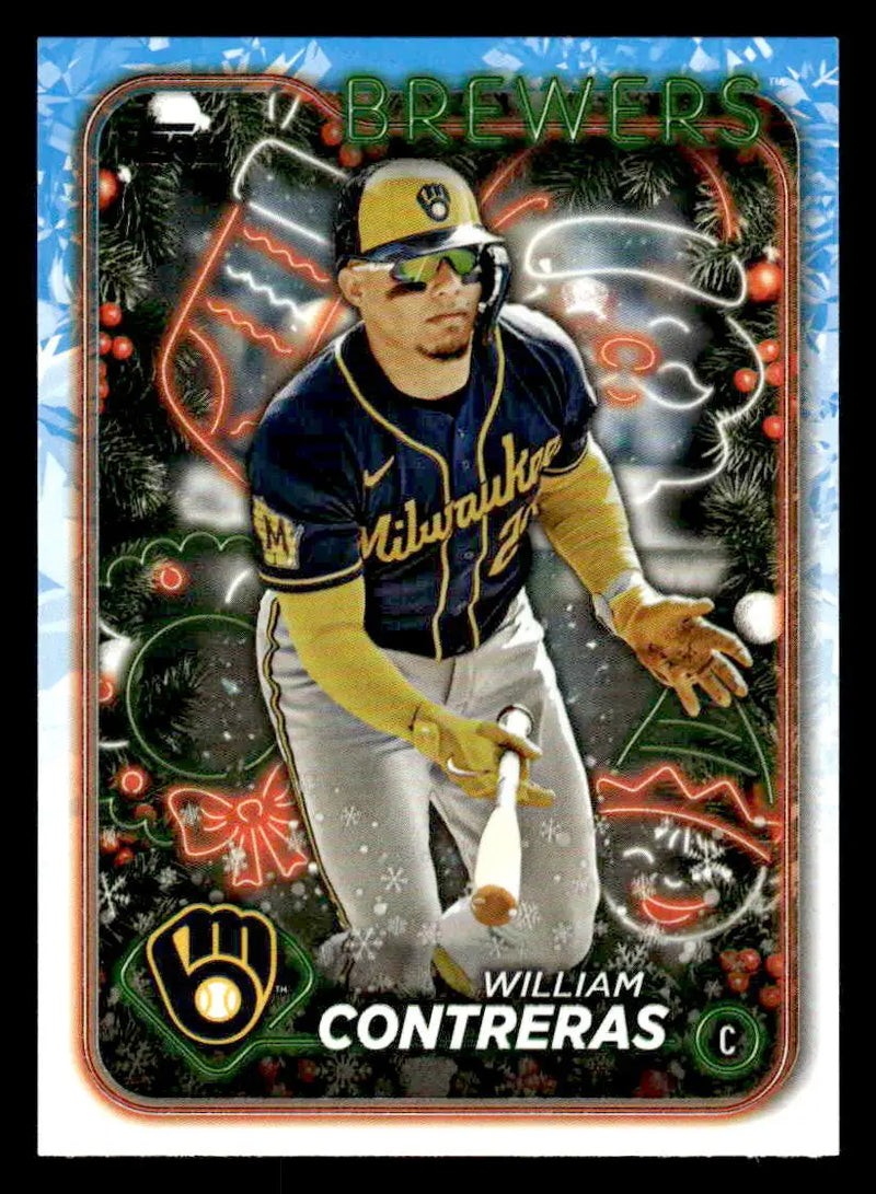 2024 Topps Holiday #H22 William Contreras - Baseball Card Single