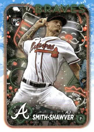 2024 Topps Holiday #H23 AJ Smith-Shawver NM-MT RC Rookie Braves ID:75384 - Baseball Card Single