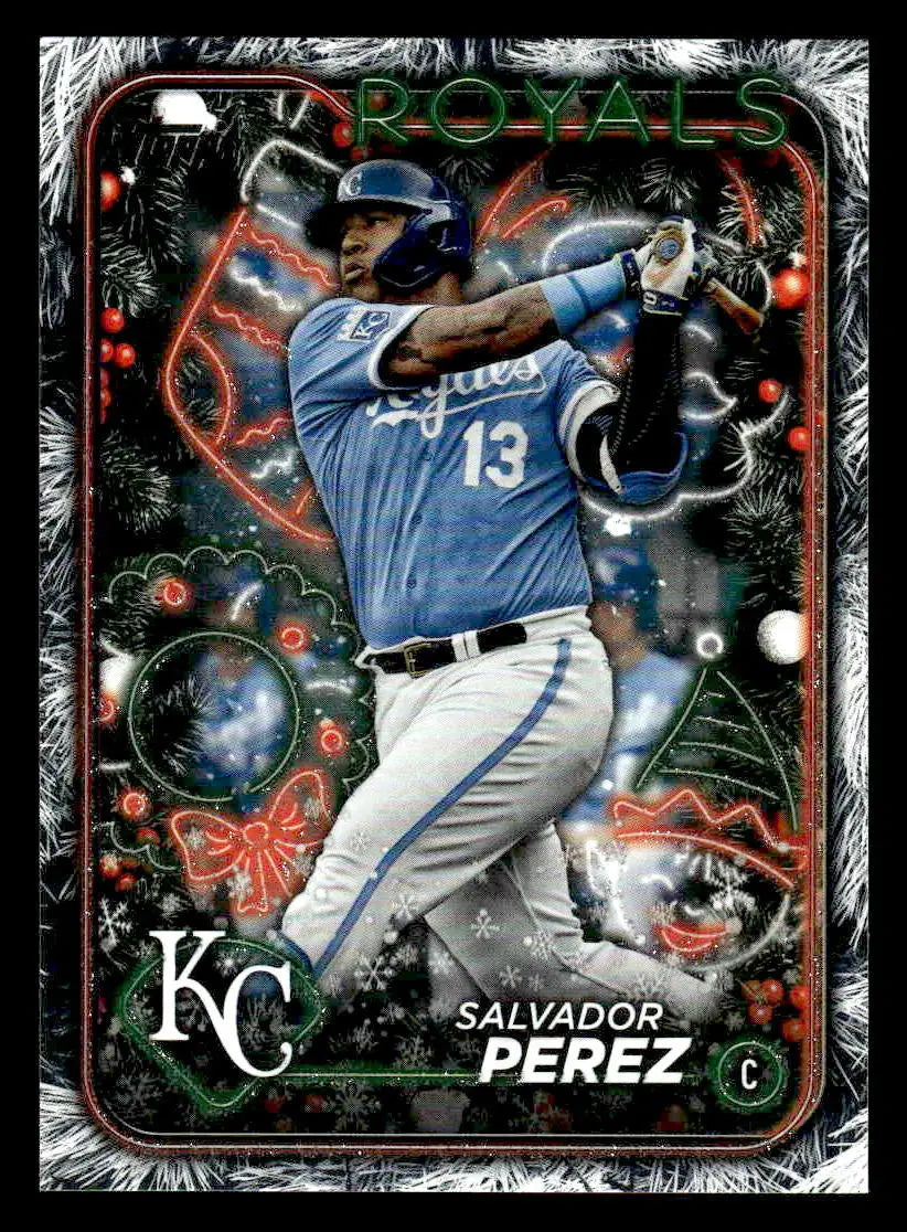 2024 Topps Holiday #H3 Salvador Perez Holiday Tree - Baseball Card Single