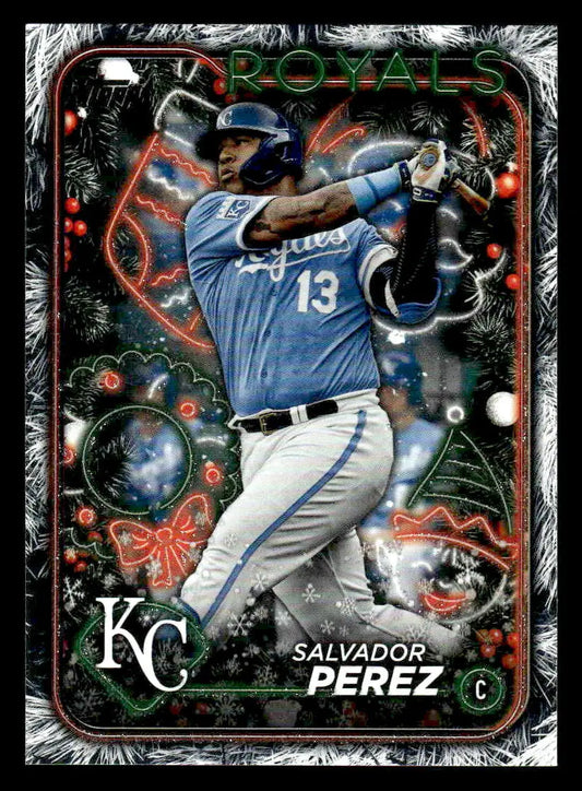 2024 Topps Holiday #H3 Salvador Perez Holiday Tree - Baseball Card Single