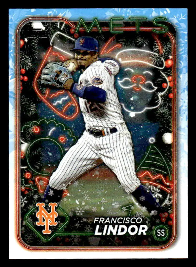2024 Topps Holiday #H36 Francisco Lindor - Baseball Card Single