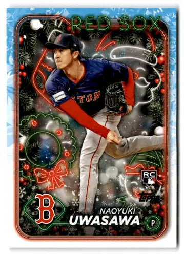 2024 Topps Holiday #H37 Naoyuki Uwasawa NM-MT RC Rookie Red Sox ID:74793 - Baseball Card Single
