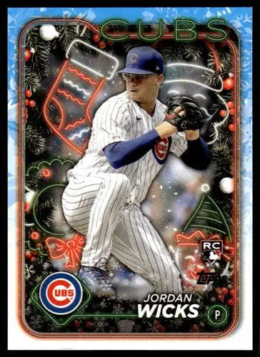 2024 Topps Holiday #H38 Jordan Wicks NM-MT RC Rookie Cubs ID:74794 - Baseball Card Single
