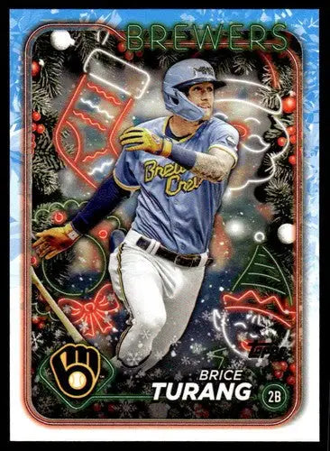 2024 Topps Holiday #H40 Brice Turang NM-MT Brewers ID:74796 - Baseball Card Single