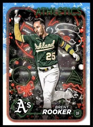 2024 Topps Holiday #H41 Brent Rooker NM-MT Athletics ID:75395 - Baseball Card Single