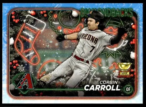 2024 Topps Holiday H42 Corbin Carroll baseball card Diamondbacks NM-MT ID 75396