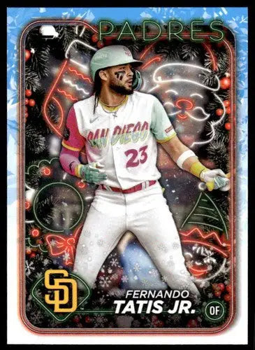 Original gloss 2024 Topps Holiday H44 Fernando Tatis Jr. Padres baseball card