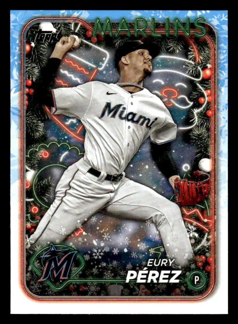 2024 Topps Holiday #H52 Eury Pérez - Baseball Card Single