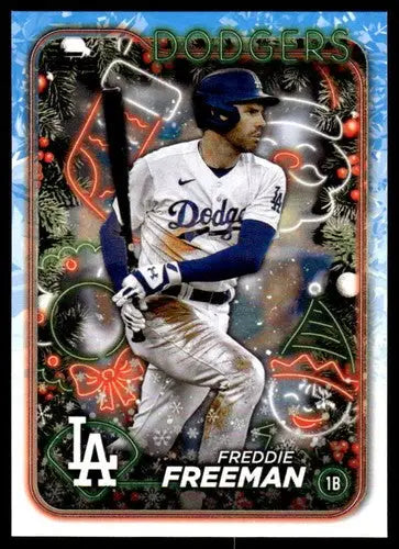 2024 Topps Holiday H56 Freddie Freeman baseball card Dodgers NM-MT product image