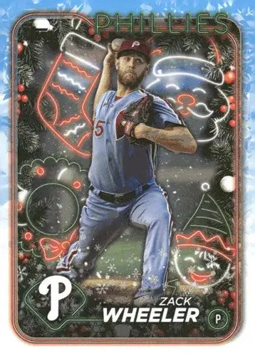 2024 Topps Holiday #H6 Zack Wheeler NM-MT Phillies ID:75372 - Baseball Card Single