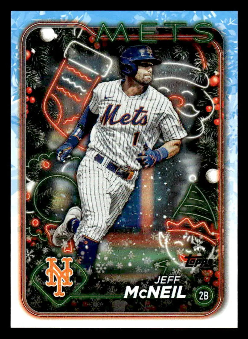 2024 Topps Holiday #H61 Jeff McNeil - Baseball Card Single