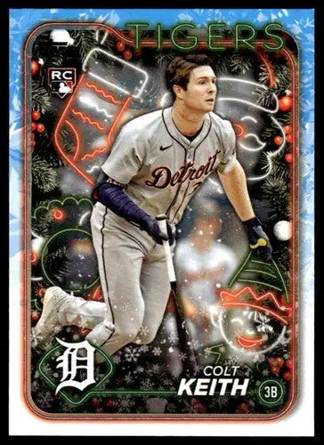 Original gloss 2024 Topps Holiday H62 Colt Keith rookie baseball card Tigers ID 75405