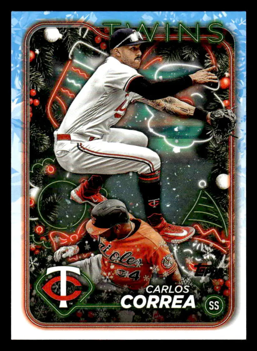 2024 Topps Holiday #H63 Carlos Correa - Baseball Card Single