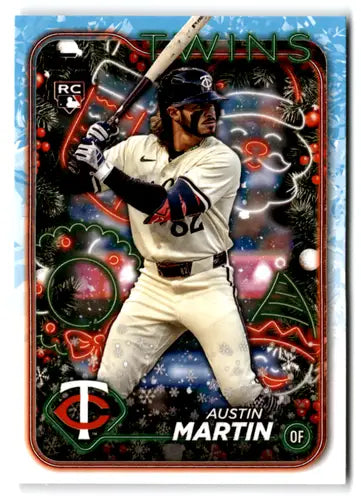 Austin Martin Topps Holiday H67 rookie baseball card with original gloss from 2024 Topps Holiday