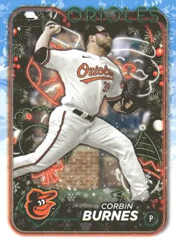 2024 Topps Holiday #H7 Corbin Burnes NM-MT Orioles ID:75373 - Baseball Card Single