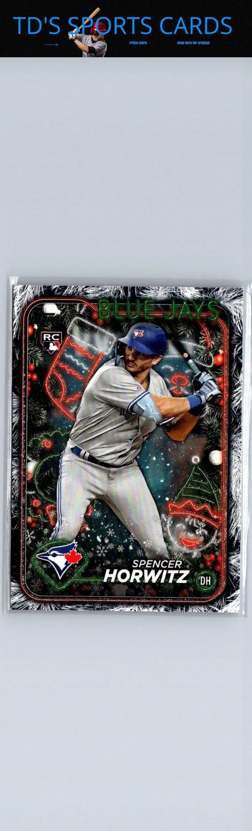 Spencer Horwitz Baseball Card from 2024 Topps Holiday H76 Spencer Horwitz Holiday Tree