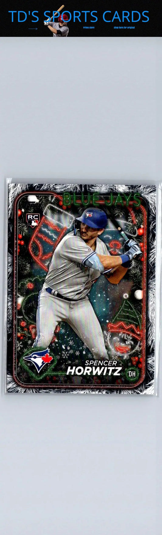 Spencer Horwitz Baseball Card from 2024 Topps Holiday H76 Spencer Horwitz Holiday Tree