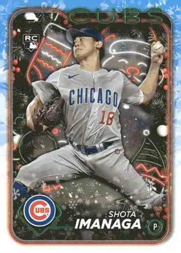 Original gloss 2024 Topps Holiday H84 Shota Imanaga Cubs Rookie Card