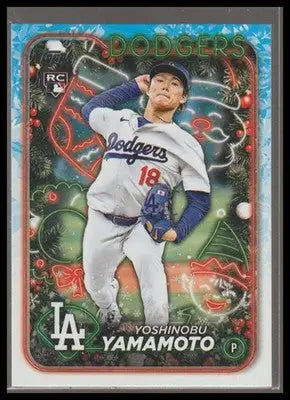 2024 Topps Holiday #H88 Yoshinobu Yamamoto