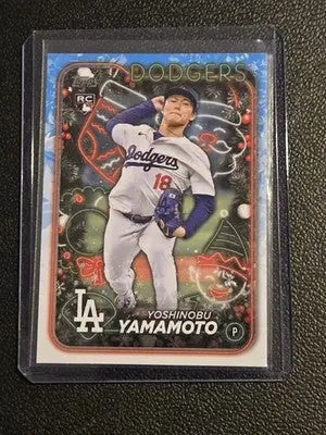 2024 Topps Holiday #H88b Yoshinobu Yamamoto - Baseball Card Single