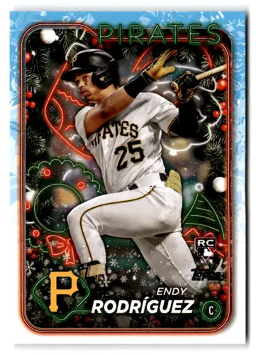 2024 Topps Holiday #H9 Endy Rodriguez NM-MT RC Rookie Pirates ID:74784 - Baseball Card Single