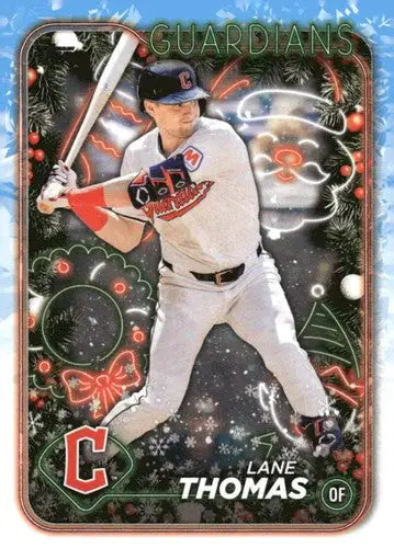 2024 Topps Holiday #H90 Lane Thomas NM-MT Guardians ID:76639 - Baseball Card Single