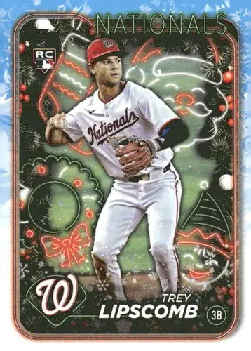 2024 Topps Holiday H91 Trey Lipscomb baseball card with original gloss and rookie status