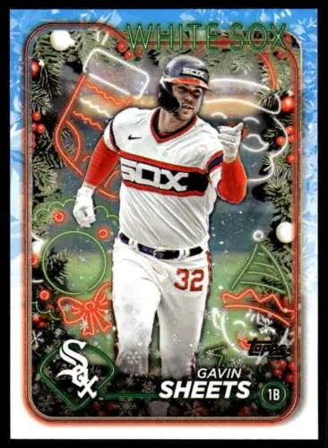 2024 Topps Holiday Gavin Sheets baseball card with original gloss White Sox ID 76642