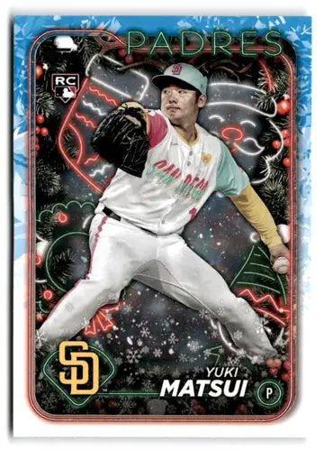 2024 Topps Holiday Image Variation #H191 Yuki Matsui NM-MT RC Rookie Pa ID:77344 - Baseball Card Single