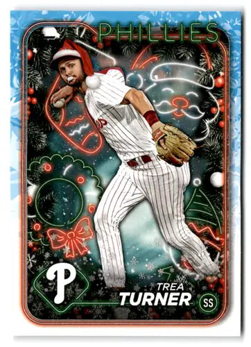 2024 Topps Holiday Image Variation #H43 Trea Turner NM-MT Phillies ID:75061 - Baseball Card Single