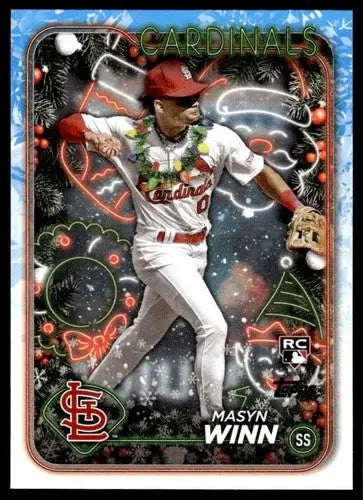 2024 Topps Holiday Image Variation #H94 Masyn Winn NM-MT RC Rookie Card ID:75178 - Baseball Card Single