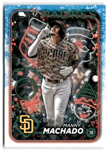 2024 Topps Holiday Image Variation #H98 Manny Machado NM-MT Padres ID:77343 - Baseball Card Single
