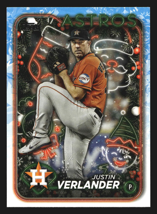 2024 Topps Holiday Justin Verlander #H68 Houston Astros - Baseball Card Single