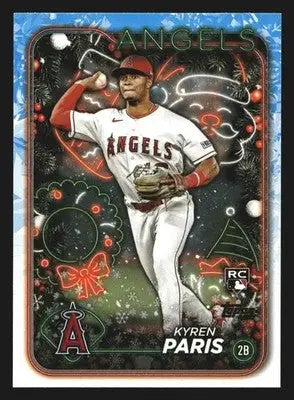 2024 Topps Holiday Kyren Paris #H130 RC Los Angeles Angels - Baseball Card Single