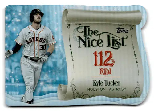 2024 Topps Holiday Making the Nice List Kyle Tucker baseball card with original gloss