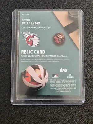 2024 Topps Holiday #RC-GW Gavin Williams Relics - Baseball Card Single