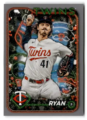 2024 Topps Holiday Silver Glitter #H104 Joe Ryan NM-MT Twins ID:75065 - Baseball Card Single