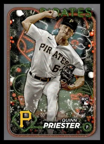 2024 Topps Holiday Silver Glitter Quinn Priester baseball card, rookie, NM-MT RC