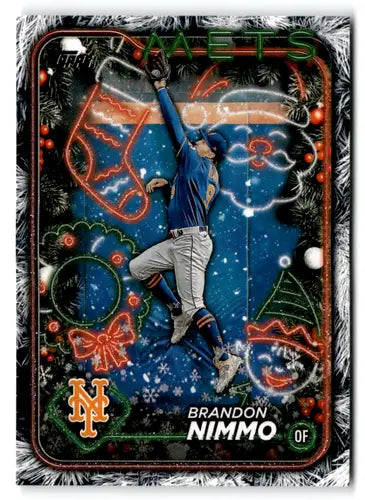 2024 Topps Holiday Holiday Tree #H142 Brandon Nimmo NM-MT Mets ID:75205 - Baseball Card Single