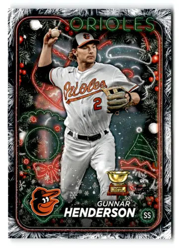 2024 Topps Holiday Holiday Tree #H150 Gunnar Henderson NM-MT Orioles ID:75207 - Baseball Card Single