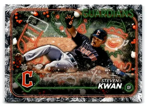 2024 Topps Holiday Holiday Tree #H159 Steven Kwan NM-MT Guardians ID:77339 - Baseball Card Single
